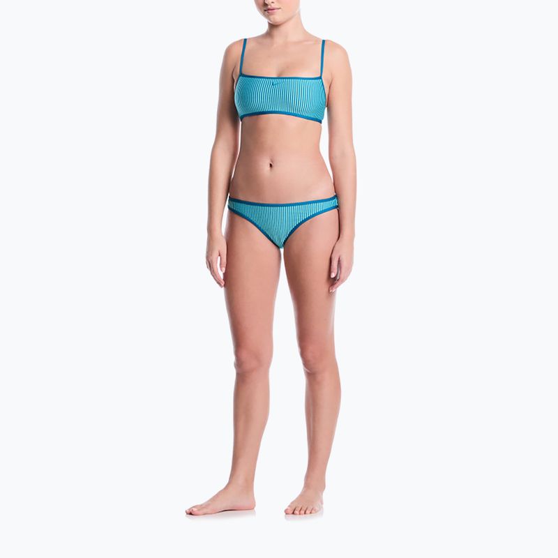Horní díl plavek Nike Ripple Texture Bralette Classic Bikini bleached turquoise 2