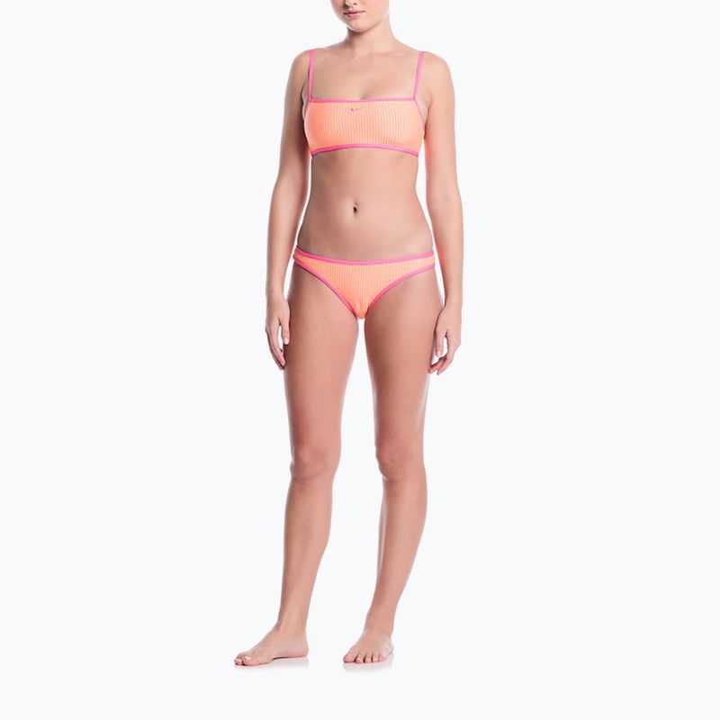 Horní díl plavek Nike Ripple Texture Bralette Classic Bikini pink glow 2