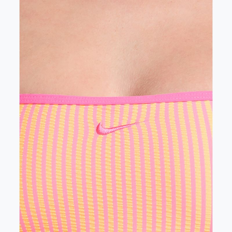 Horní díl plavek Nike Ripple Texture Bralette Classic Bikini pink glow 4