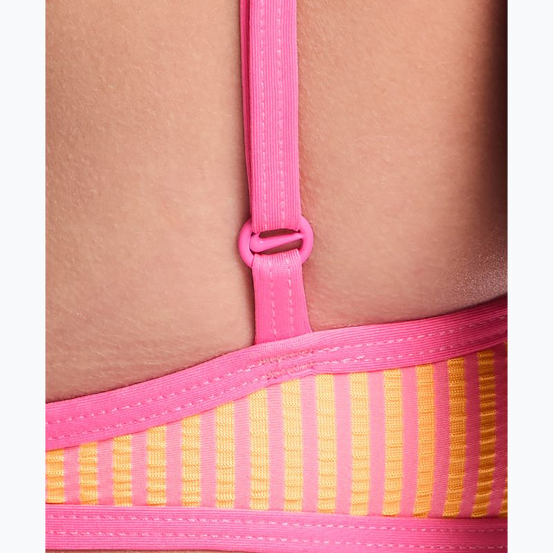 Horní díl plavek Nike Ripple Texture Bralette Classic Bikini pink glow 5