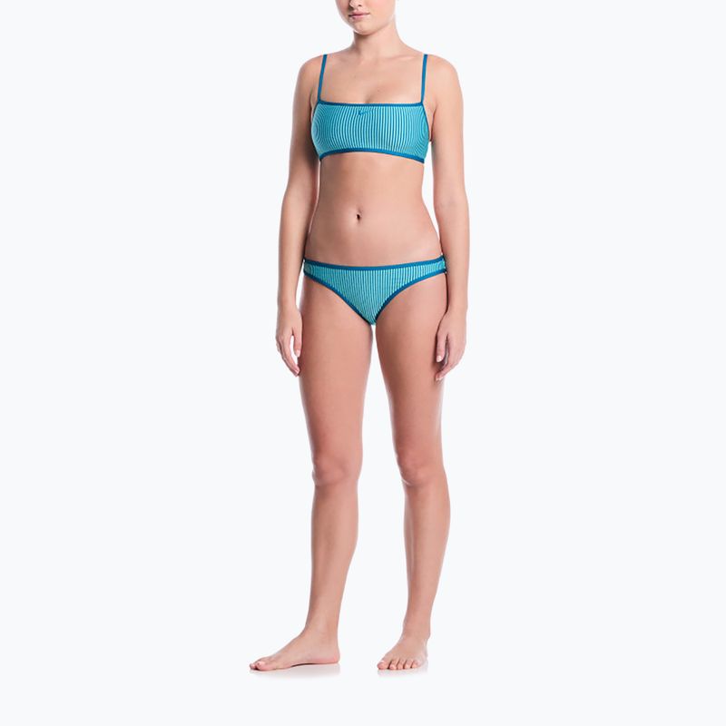 Spodní díl plavek Nike Ripple Texture Hipster Bikini bleached turquoise 2