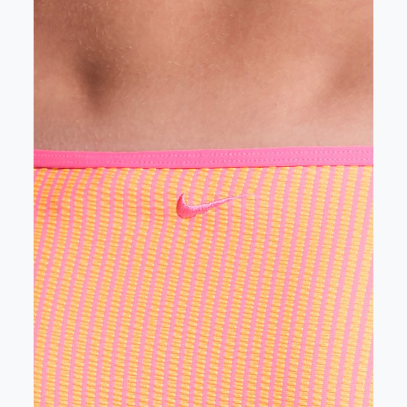 Spodní díl plavek Nike Ripple Texture Hipster Bikini pink glow 4