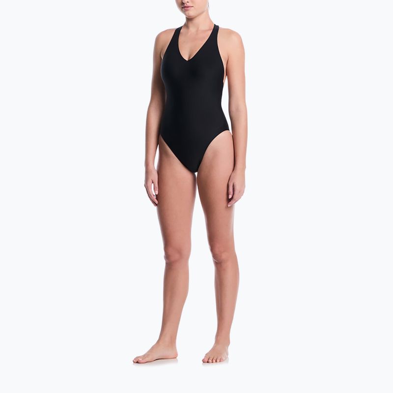 Dámské jednodílné plavky Nike Hydralock Luxe Sail Boat V-Neck black 2
