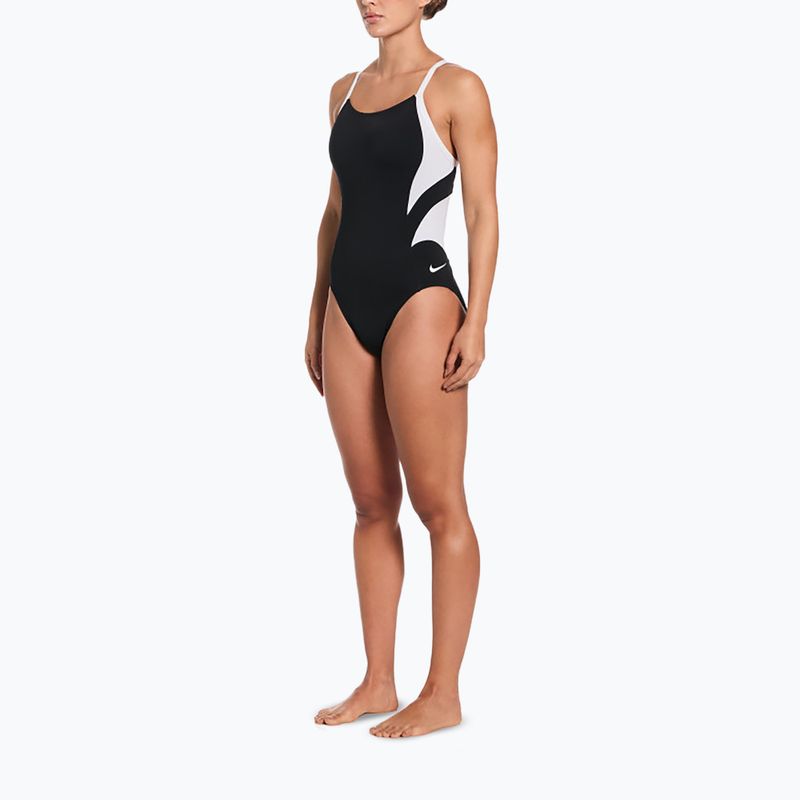 Dámské jednodílné plavky Nike Hydrastrong Fly black/white 2