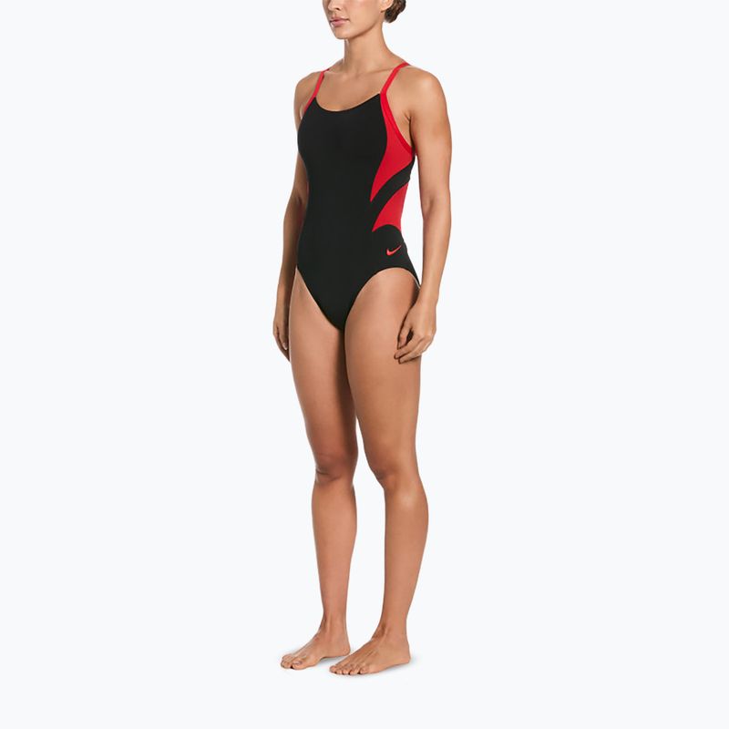 Dámské jednodílné plavky Nike Hydrastrong Fly university red 2