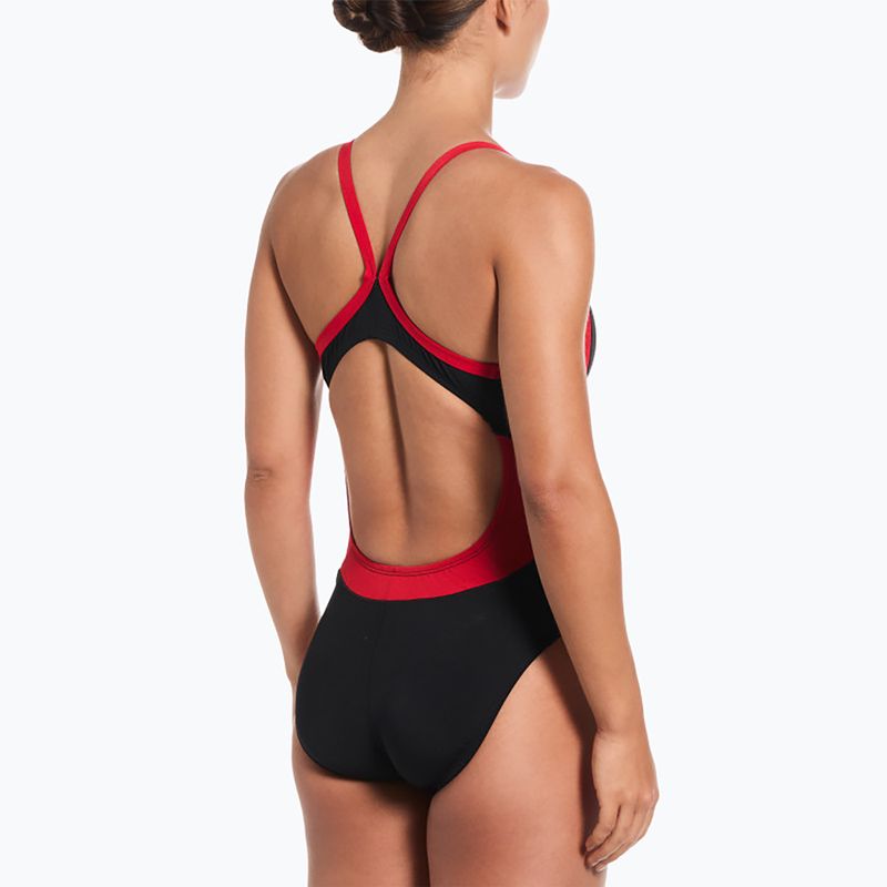 Dámské jednodílné plavky Nike Hydrastrong Fly university red 3
