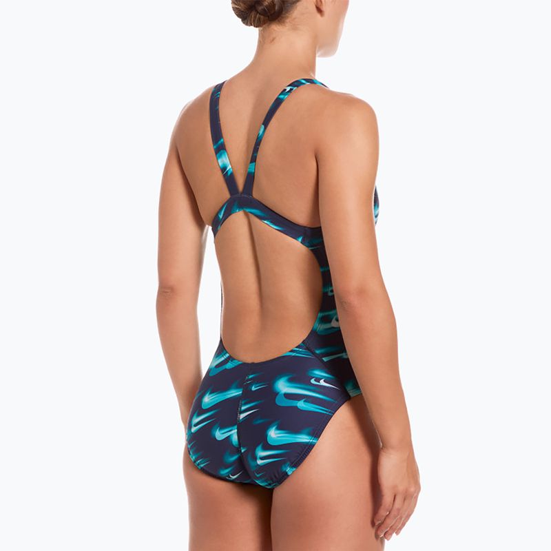 Dámské jednodílné plavky Nike Hydrastrong Multi Pr green abyss 3