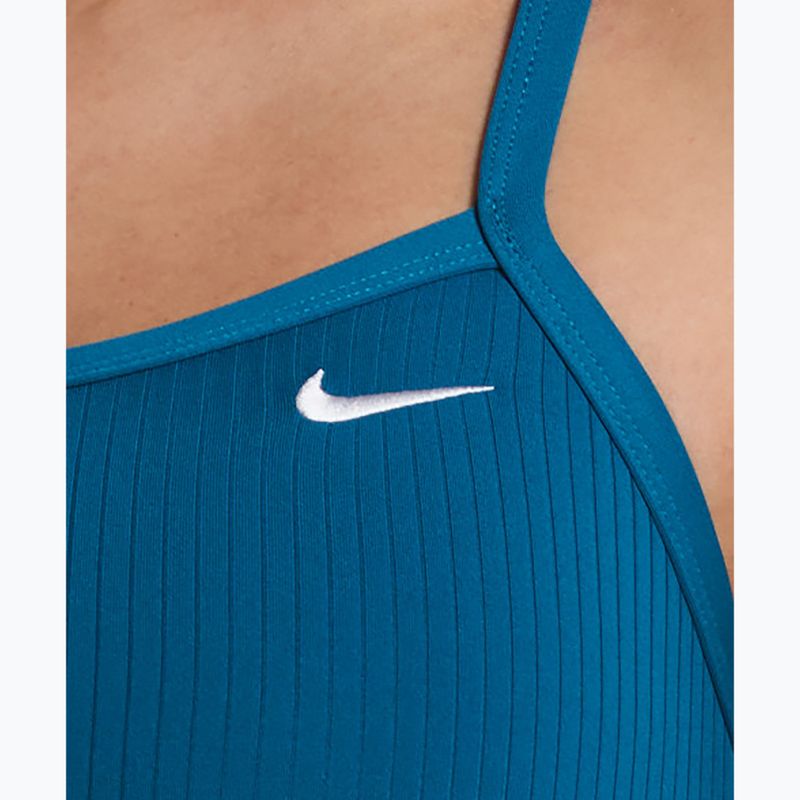 Dámské jednodílné plavky Nike Solid Racerback green abyss 4