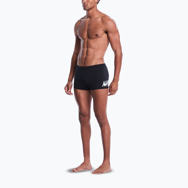 Pánské plavecké boxerky Nike Logo Graphic Square Leg black 2