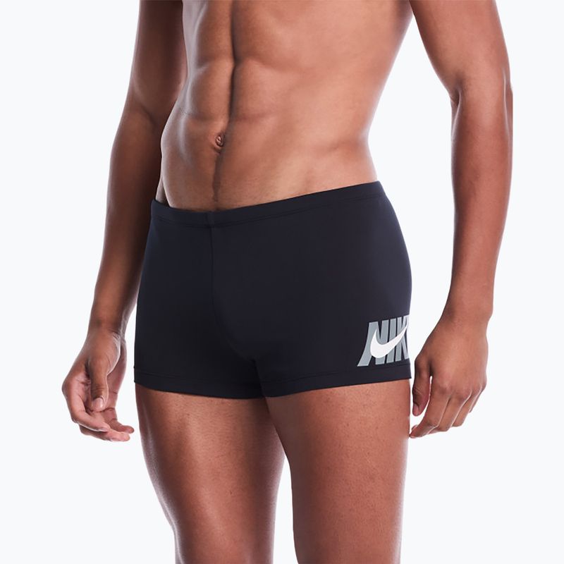 Pánské plavecké boxerky Nike Logo Graphic Square Leg black 4