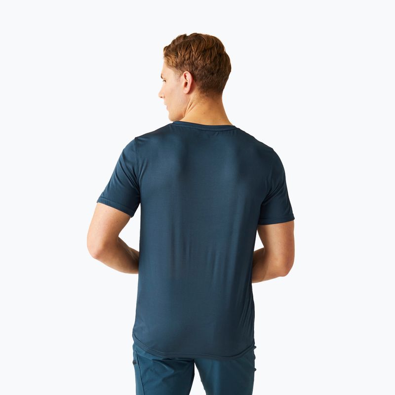 Pánské trekové tričko REGATTA Fingal V-Neck moonlight denim 3