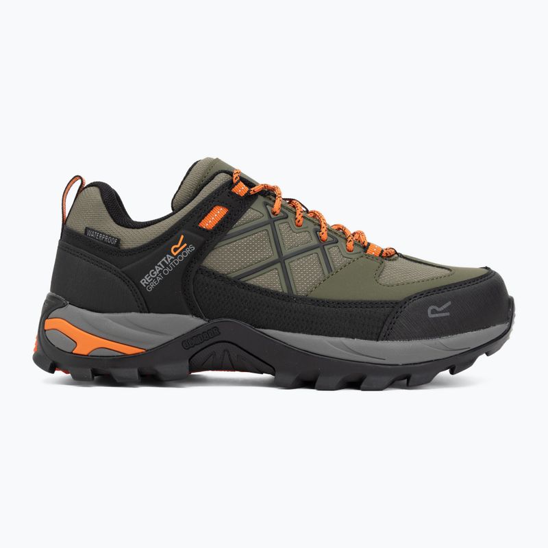 Pánské trekové boty REGATTA Samaris III Low cypress green/blaze orange 2