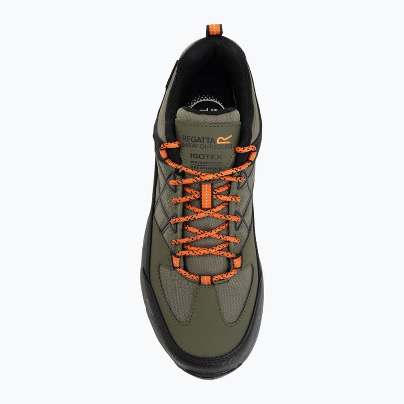 Pánské trekové boty REGATTA Samaris III Low cypress green/blaze orange 5