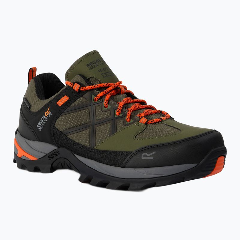 Pánské trekové boty REGATTA Samaris III Low cypress green/blaze orange 8