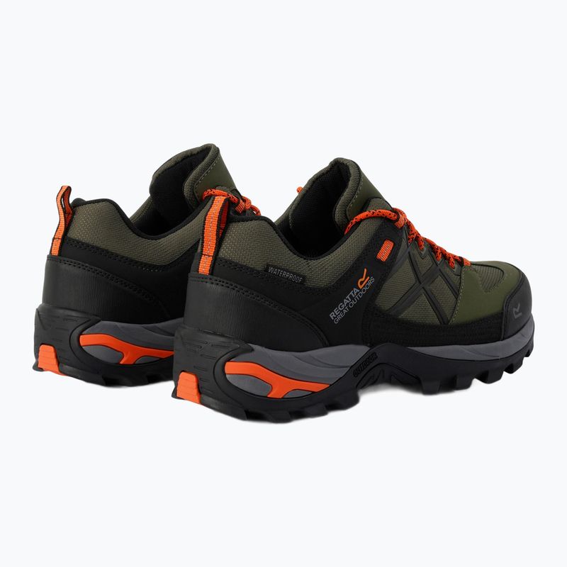 Pánské trekové boty REGATTA Samaris III Low cypress green/blaze orange 10