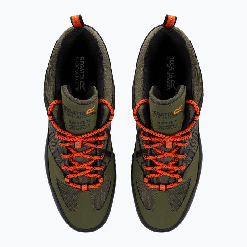 Pánské trekové boty REGATTA Samaris III Low cypress green/blaze orange 12