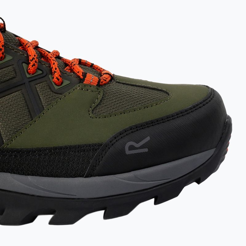 Pánské trekové boty REGATTA Samaris III Low cypress green/blaze orange 14