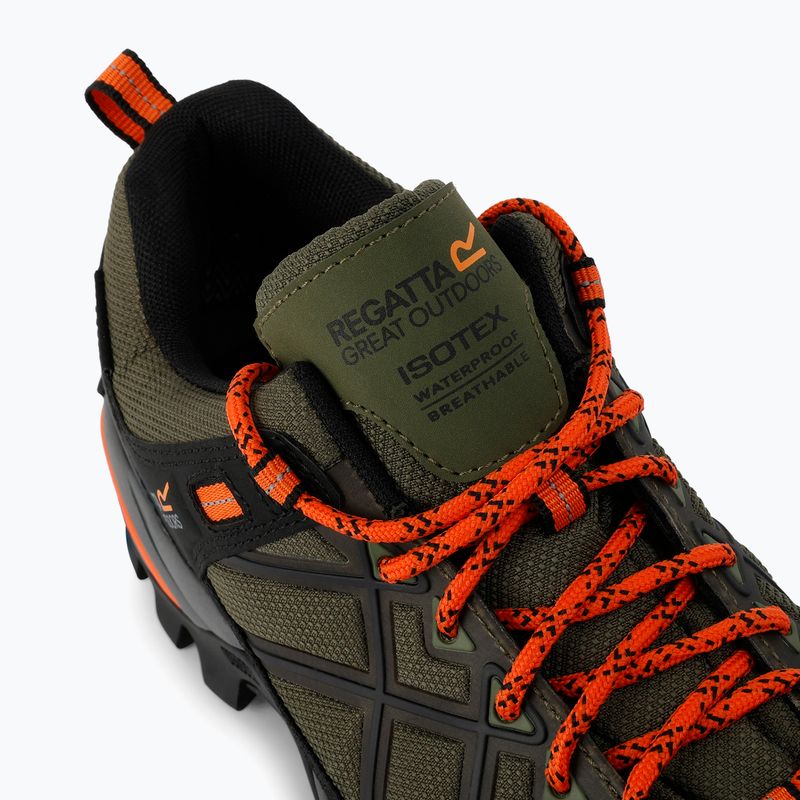 Pánské trekové boty REGATTA Samaris III Low cypress green/blaze orange 15