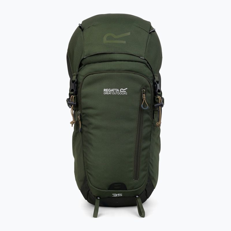 Trekový batoh  REGATTA Highton V2 35 l dark khaki/four leaf clover