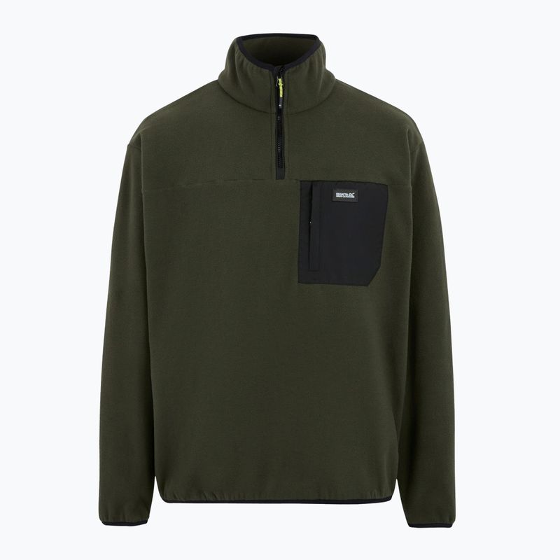 Pánská fleecová mikina REGATTA Frankie Half Zip dark khaki 5
