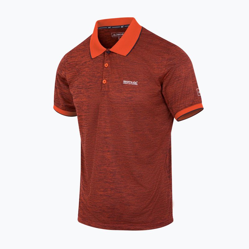 Pánské trekové tričko REGATTA Polo Remex II tangerine tango 5