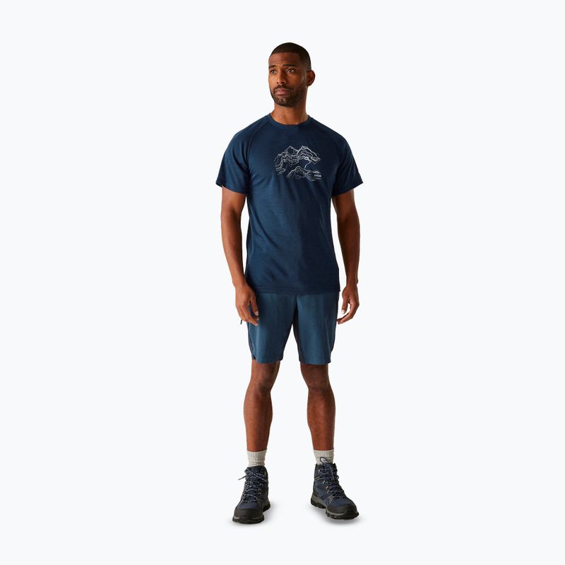 Pánské trekové šortky REGATTA Eldes moonlight denim/navy 2