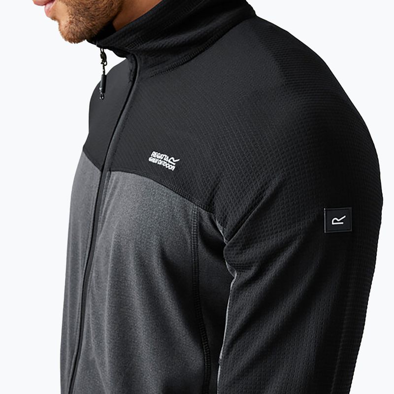 Pánská mikina  REGATT Highton Full Zip Midlayer ash/black 4