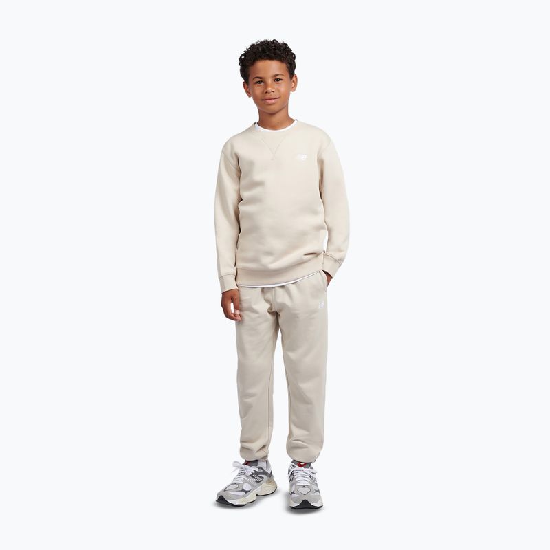 Dětská mikina New Balance Brush Back Small Logo Crew timberwolf 2