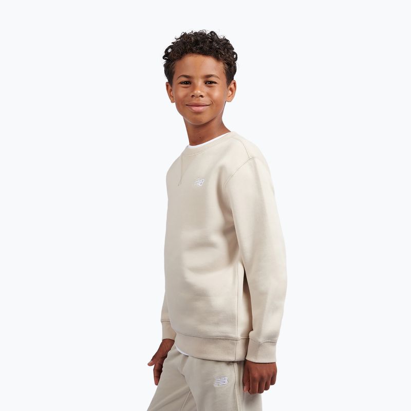 Dětská mikina New Balance Brush Back Small Logo Crew timberwolf 4