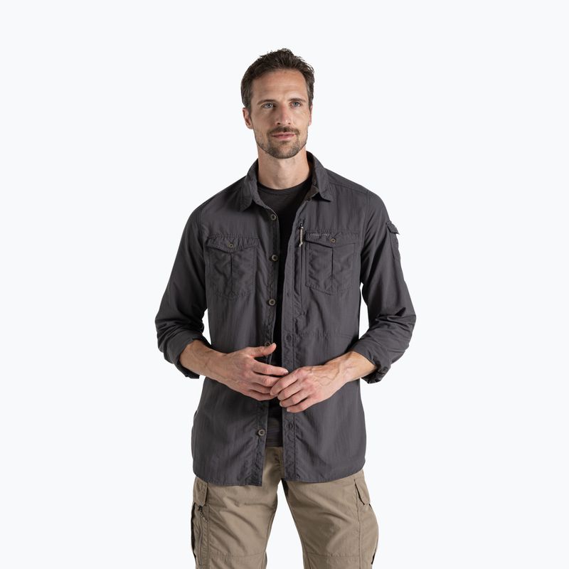 Pánská košile Craghoppers NosiLife Adventure Long Sleeved Shirt III black pepper