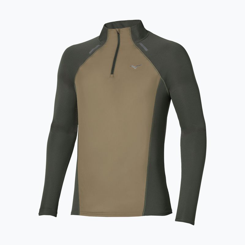 Pánské běžecké tričko Longsleeve Mizuno Active Dryaeroflow Hybrid Long Sleeve Top Forest Night