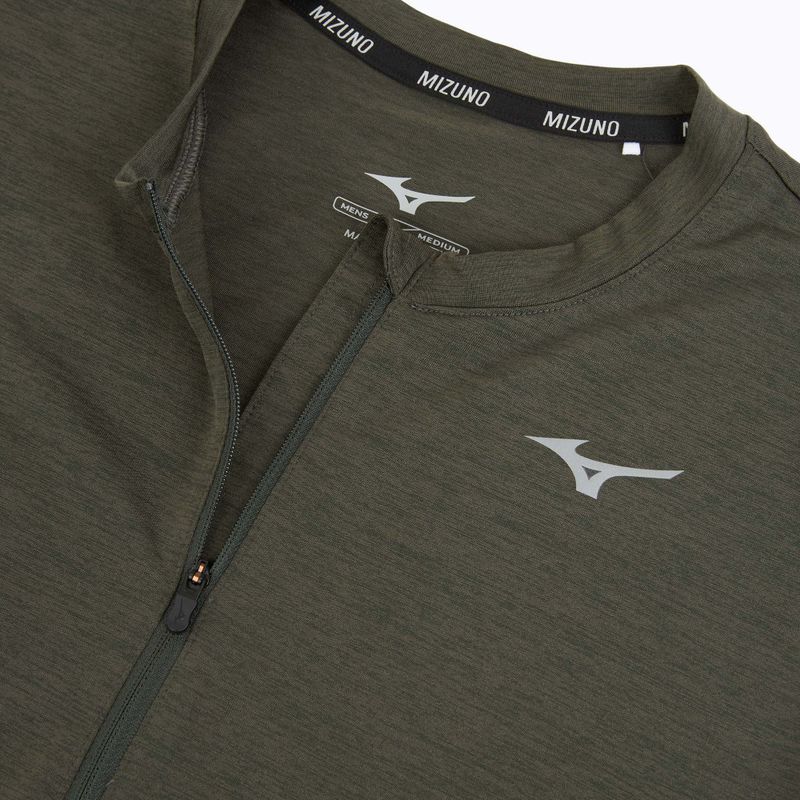 Pánská běžecká mikina Mizuno Core Impulse Half Zip Long Sleeve Tee forest night 3