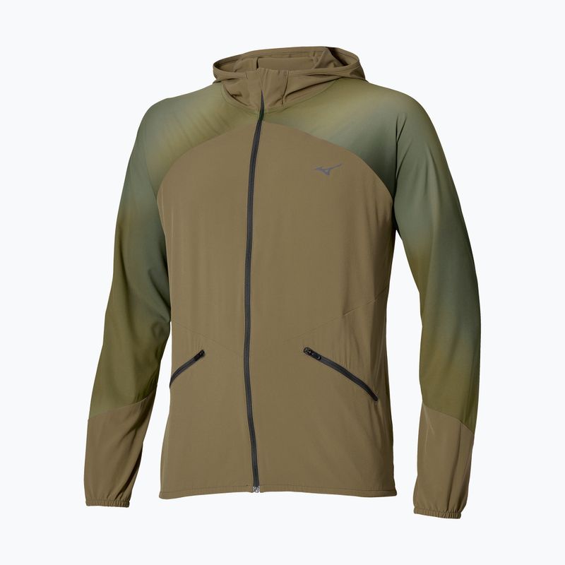Pánská běžecká bunda Mizuno Active Alpha Hooded Jacket martini olive