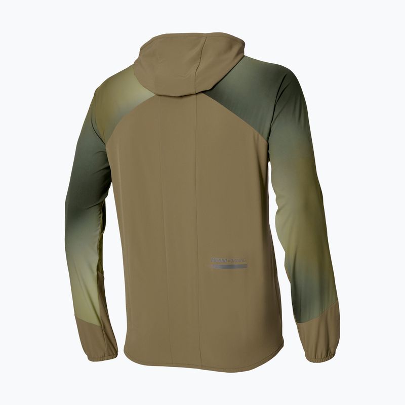 Pánská běžecká bunda Mizuno Active Alpha Hooded Jacket martini olive 2