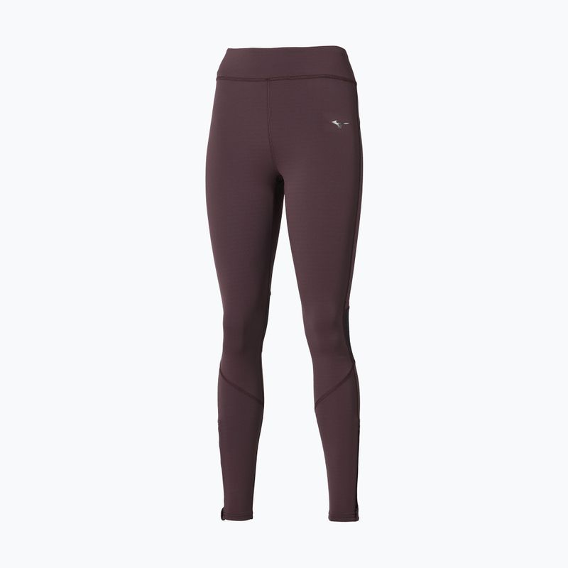 Dámské běžecké legíny Mizuno Active Warmalite Long Tight raisin