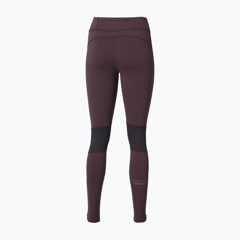 Dámské běžecké legíny Mizuno Active Warmalite Long Tight raisin 2