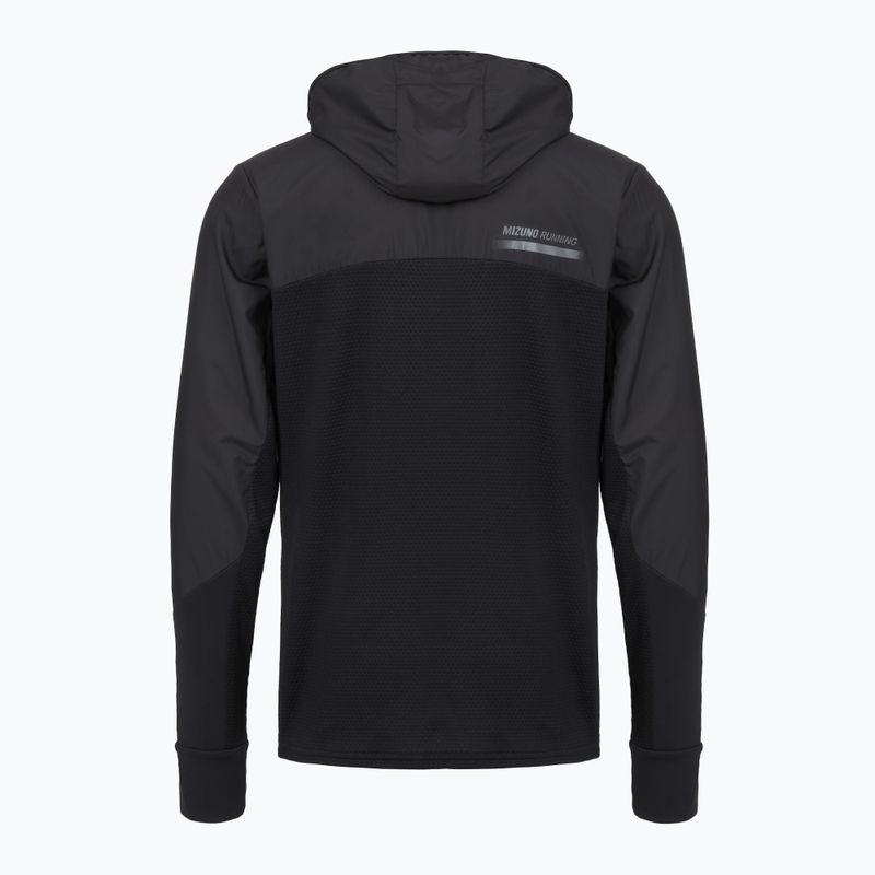 Pánská běžecká bunda Mizuno Active Warmalite Hybrid Full Zip Hooded Long Sleeve Top black 2