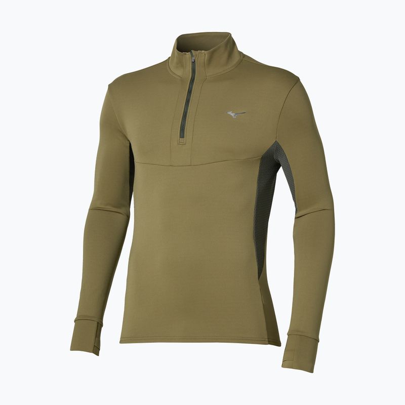 Pánská běžecká mikina Mizuno Active Warmalite Half Zip Long Sleeve Top martini olive