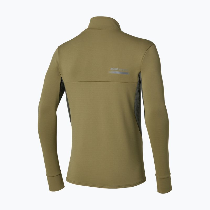Pánská běžecká mikina Mizuno Active Warmalite Half Zip Long Sleeve Top martini olive 2