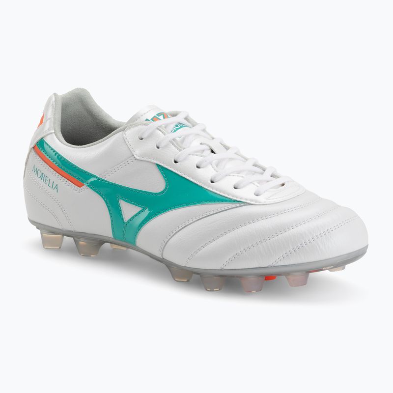Kopačky Mizuno Morelia II Elite FG white/arcadia/lava orange