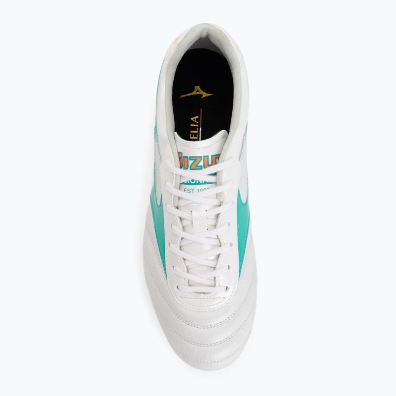 Kopačky Mizuno Morelia II Elite FG white/arcadia/lava orange 5