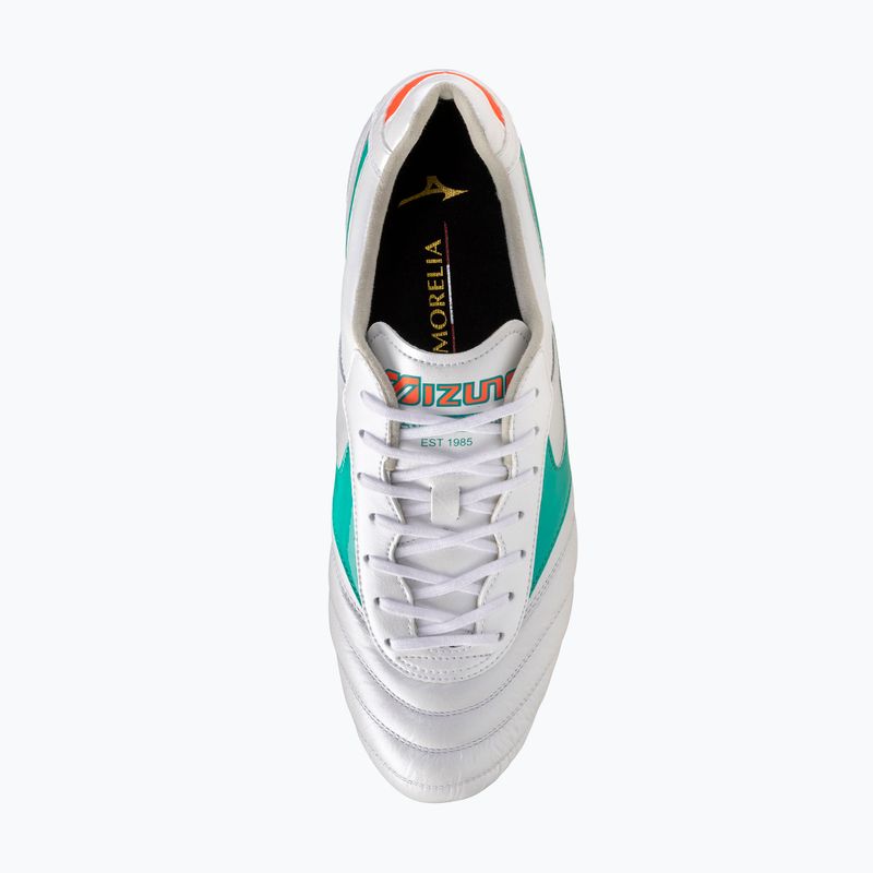 Kopačky Mizuno Morelia II Elite FG white/arcadia/lava orange 5