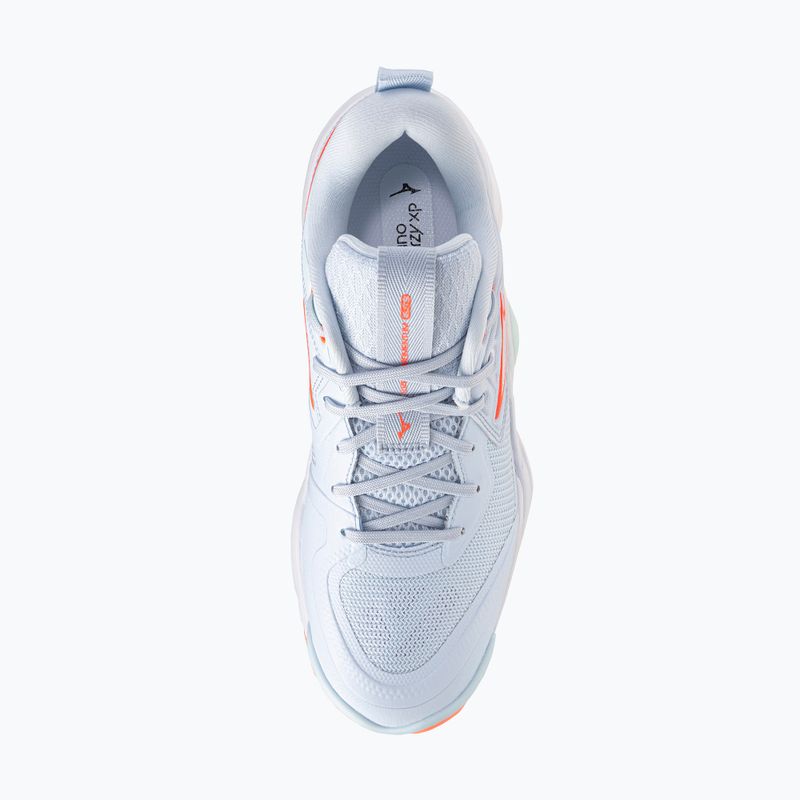 Dámské volejbalové boty Mizuno Wave Momentum Elite blue finch/white/lava orange 5