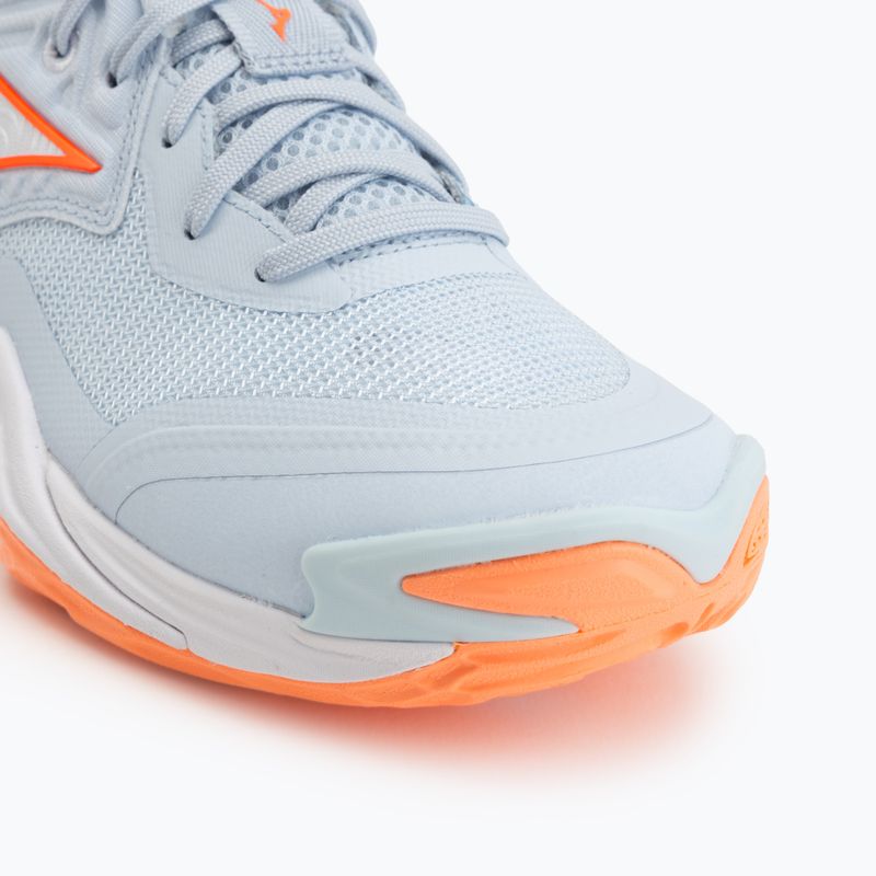 Dámské volejbalové boty Mizuno Wave Momentum Elite blue finch/white/lava orange 7