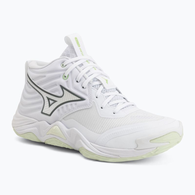 Dámské volejbalové boty Mizuno Wave Momentum Elite Mid white/balsam green/ambrosia