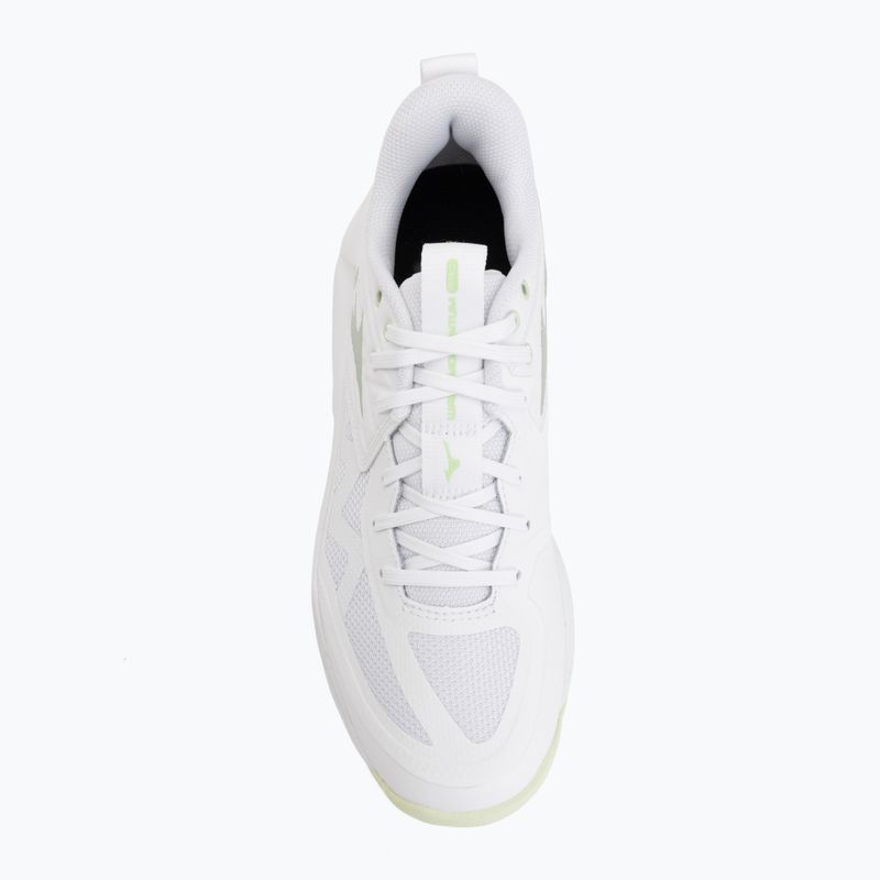 Dámské volejbalové boty Mizuno Wave Momentum Pro white/aqua gray/ambrosia 5