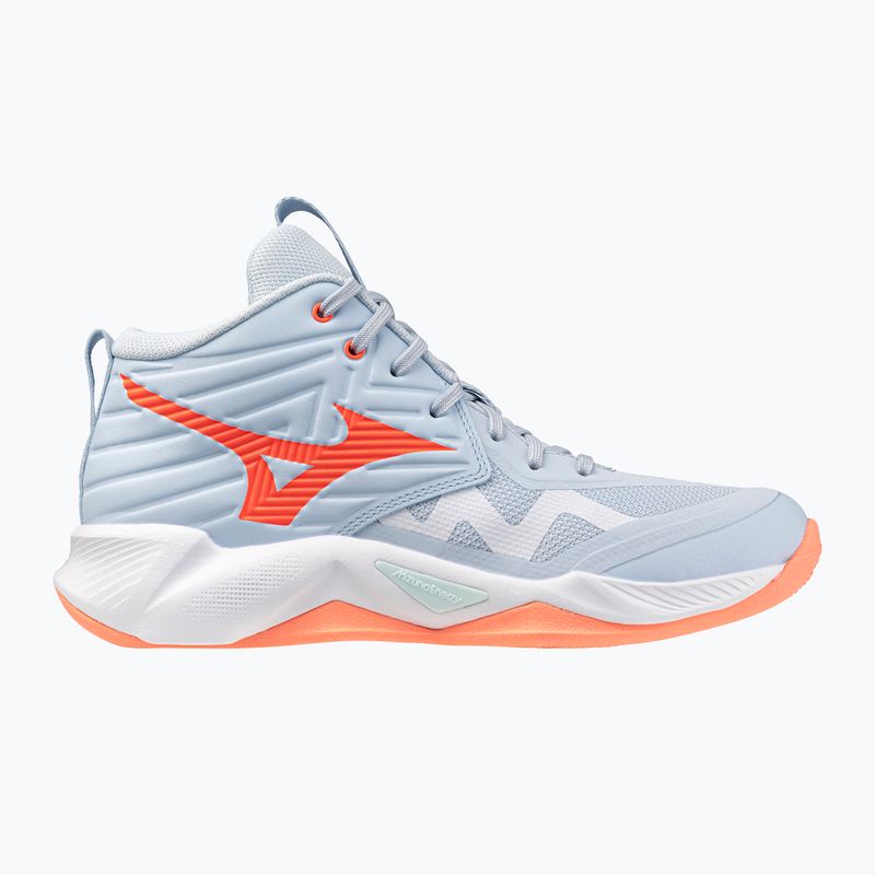 Dámské volejbalové boty Mizuno Wave Momentum Pro Mid blue finch/lava orange/flamingo coral