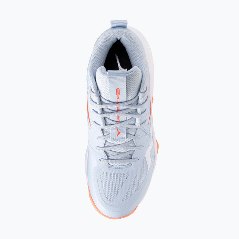 Dámské volejbalové boty Mizuno Wave Momentum Pro Mid blue finch/lava orange/flamingo coral 5