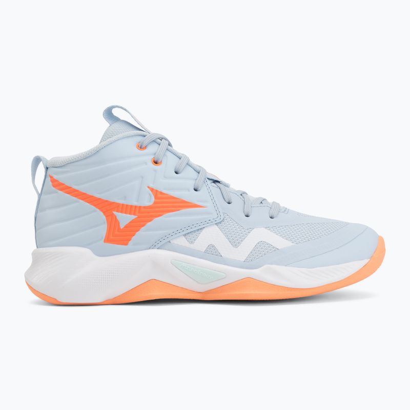 Dámské volejbalové boty Mizuno Wave Momentum Pro Mid blue finch/lava orange/flamingo coral 2