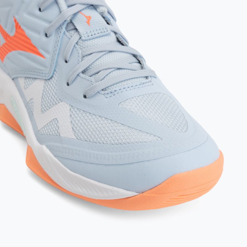 Dámské volejbalové boty Mizuno Wave Momentum Pro Mid blue finch/lava orange/flamingo coral 7